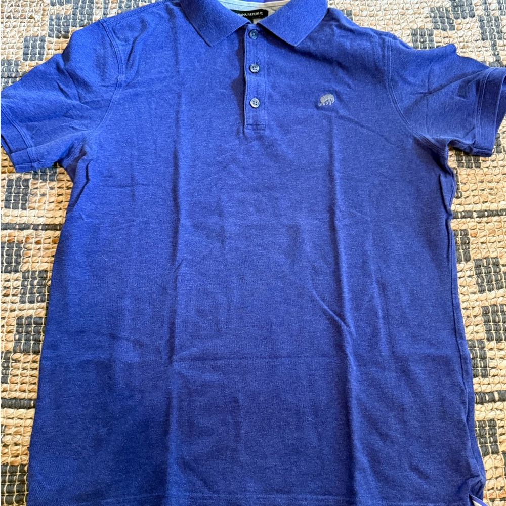 Banana Republic slim fit Men's Dark Purple Polo Shirt size Medium